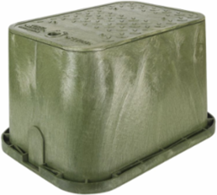Assembly, Green, HDPE Box and Cover, Pedestrian, 10" x 15" x 12", Bolt Down