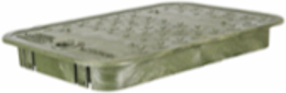 Cover, Green, HDPE, Pedestrian, 10" x 15", Bolt Down, Blank Logo