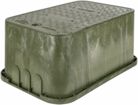 Assembly, Green, HDPE Box and Cover, Pedestrian, 11" x 18" x 12", Bolt Down