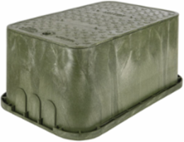 Assembly, Green, HDPE Box and Cover, Pedestrian, 11" x 18" x 12", Bolt Down