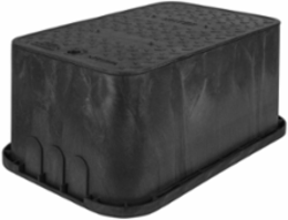 Assembly, Black, HDPE Box and Cover, Pedestrian, 13" x 24" x 12", Non-Bolt Down