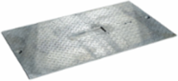 Cover, Steel, Light Duty 10k, 14"x22", 1-piece w/2 Bolt, Blank Logo
