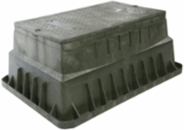 Assembly, HDPE, 20"x33"x19", Enclosure with plastic lid, 2" top Extension, Hex Bolt