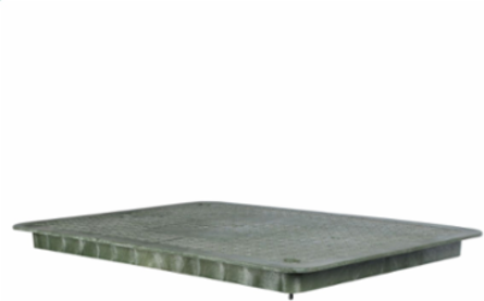 Cover, HDPE, Light Duty 5K,, 20"x42", 1-piece cover w/2 Bolts, Blank Logo