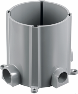 Round PVC Floor Box, 3.00 Inch Minimum Depth, 6.69 Inch x 7.08 Inch Dimensions