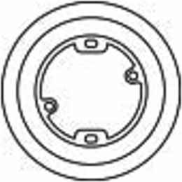 Plastic Floor Box 6.25 Inch Round Replacement Flange, Ivory, UL Listed