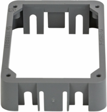 1-Gang Adapter Collar for Metallic Flanges, Gray, 4.56 Inch x 3.07 Inch x 0.97 Inch