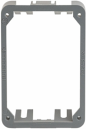 1-Gang Adapter Collar for Metallic Flanges, Gray, 4.56 Inch x 3.07 Inch x 0.97 Inch