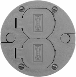 Non-Metallic Replacement Cover, 3 Inch, Duplex Opening, Gray