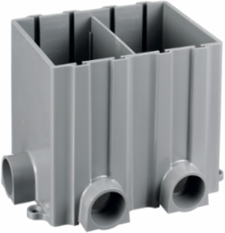 Non-Metallic Concrete Floor Box, 2-Gang, 14.3 cu. in. Capacity