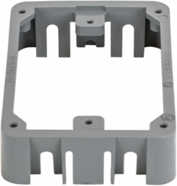 1-Gang Mounting Collar for Non-Metallic Tile Flanges, Gray, 4.56 Inch x 3.07 Inch x 0.97 Inch
