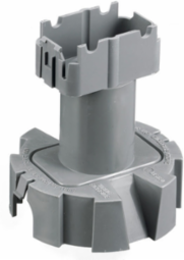 Round Plastic Floor Box, Low Voltage Divider, 19.60 Cubic Inch Capacity