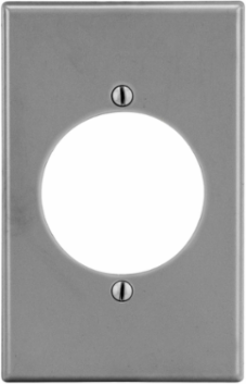 1-Gang Wallplate with 2.15 Inch Opening, Smooth Satin Finish, Gray