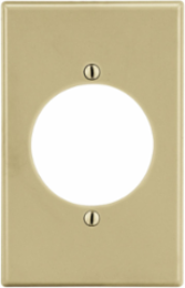 Ivory Wallplate 1-Gang 2.15" Opening Smooth Satin Finish