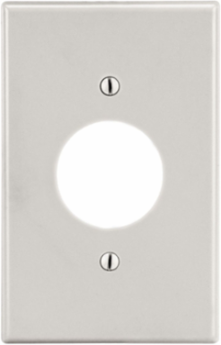 Wallplate 1-Gang 1.40" Opening Light Almond, 4.94 Inch x 3.15 Inch x 0.25 Inch
