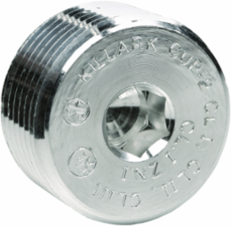 1/2 Inch Steel Zinc Plated Threaded Close Up Plug, Quad Listed