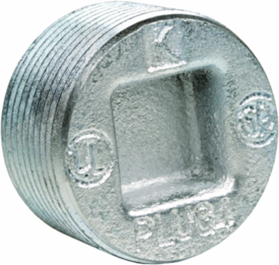 1-1/2 Inch Zinc Plated Iron Threaded Insert Plug, Hazardous Location, NPT