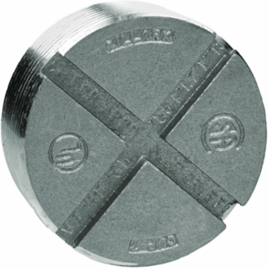 2-1/2 Inch Zinc Plated Iron Threaded Insert Plug - NPT, Recessed Plug