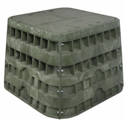 Assembly, HDPE, 24"x24"x24", 5k rated, hex head bolts