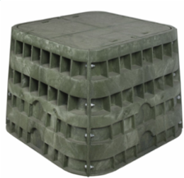 Assembly, HDPE, 24"x24"x24", 5k rated, hex head bolts