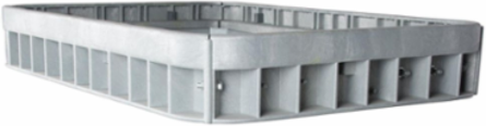 Extension, HDPE, 6" Extension for PM2448, Grey