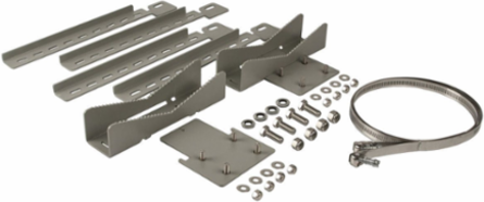Small Pole Mount Kit 12 - 20 in. Carbon Steel - Gray