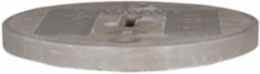 Round polymer concrete cover, 12" dia, Hex bolts