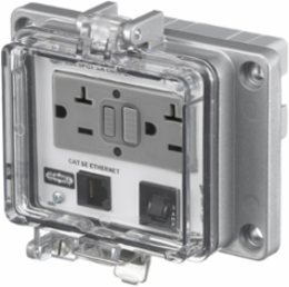 Industrial Ethernet NEMA 12/4 Enclosure 15A GFCI Receptacle