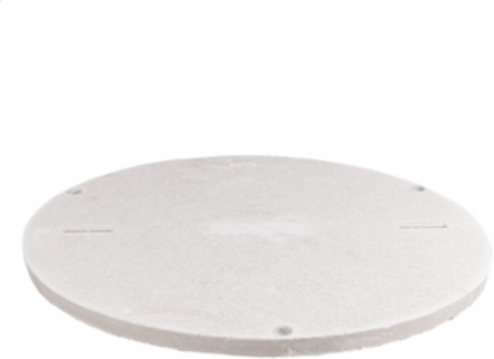 Round Cover, Polymer Concrete, Heavy Duty Tier 15, 27" dia w/ 3 Bolts, Electric Logo