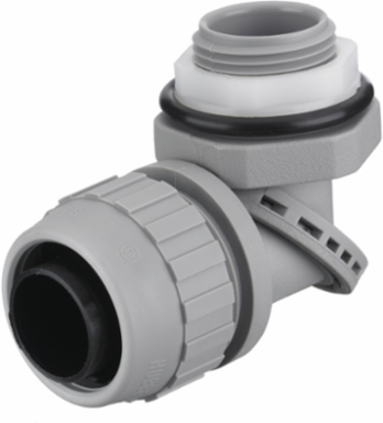 SwivelLok® Multi-Position 3/4 Inch Liquidtight Connector, Non-Metallic, Gray