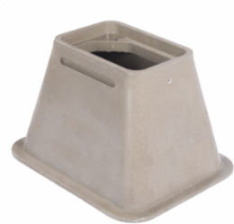 Box, Polymer Concrete, Tier 15, 10"x15"x18", Open Bottom, Flared Wall