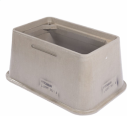 Box, Polymer Concrete, Tier 15, 17"x30"x18", Open Bottom, Flared Wall