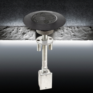 2x2 Flush Duplex Series Fire-Rated Poke-Through with (2) Cat 6 Jacks