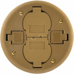 Fire-Rated Poke-Through Cover with (2) Cat 6 Jacks, 4.3 Inch Width