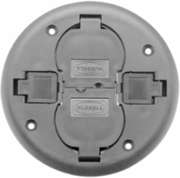 Fire-Rated 2x2 Flush Duplex Replacement Cover, 3 Inch Core Hole
