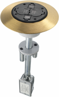 Fire-Rated Poke-Through, 2X2 Complete Unit, Isolated Ground, 3 Inch