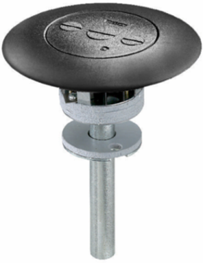 Flush Furniture Feed, 3 Service, Black Finish, 3 Inch Core Hole