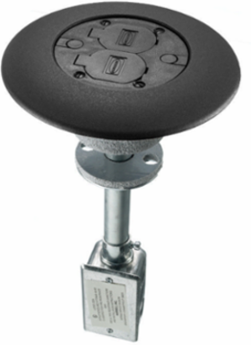 Complete In-Floor Poke-Through with 20A Duplex & (2) 1/2 Inch Holes