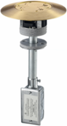 3 Inch Fire-Rated Poke-Through with 20A Duplex, Brass Finish