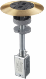 Fire-Rated Poke-Through with 20A Duplex and (2) 1/2 Inch Holes