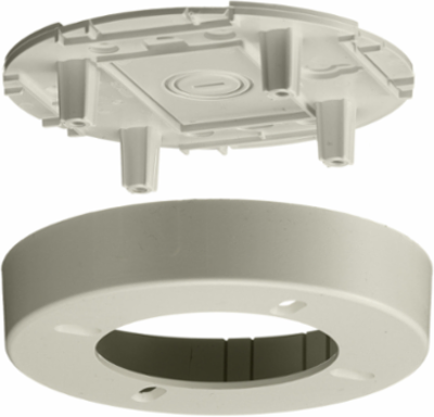 Non-Metallic Raceway Round Lighting Fixture Box 8 Inch, Office White