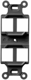 Duplex 106 Outlet Frame, 4-Port, High-Impact Thermoplastic, Black