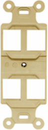 Duplex 106 Outlet Frame 4-Port Electric Ivory, 3.9 Inch, High-Impact Thermoplastic