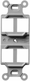 Duplex 106 Outlet Frame, 4-Port, 3.9 Inch Wide, Gray, High-Impact Thermoplastic
