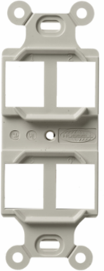 Duplex 106 Outlet Frame, 4-Port, Light Almond/Office White, 4 Inch, Vertical