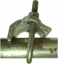 1-1/2 Inch Galvanized Steel Right Angle Conduit Clamp, Supports Heavy Loads