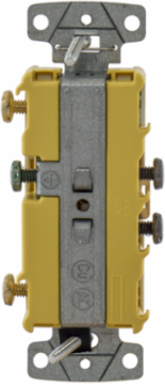 Toggle Switch & Tamper Resistant Receptacle, 15A 120VAC, Side Wired