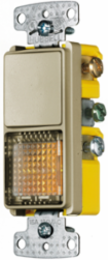 Residential Decorator Switch with Pilot Light, 15A 120V AC, Side Wired