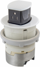 15A Surface Mount Kitchen Counter Receptacle, 4.20 Inch x 4.20 Inch x 6.48 Inch, White