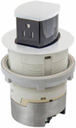 15A Flush Mount Kitchen Counter Receptacle, White, 4.20 Inch, 125V